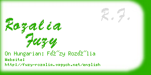 rozalia fuzy business card